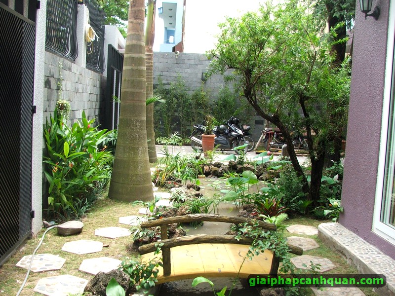 thi công sân vườn biệt thự Bình Tân 01